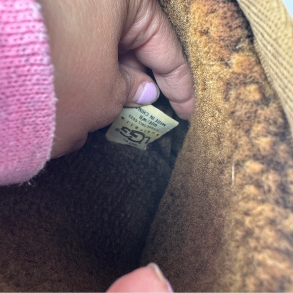 UGG Classic Tall Metallic Copped Brown Sherpa Lined Boots - Picture 9 of 10